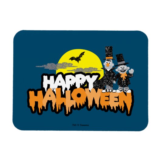 Bert und Ernie | Frohe Halloween Magnet (Horizontal)