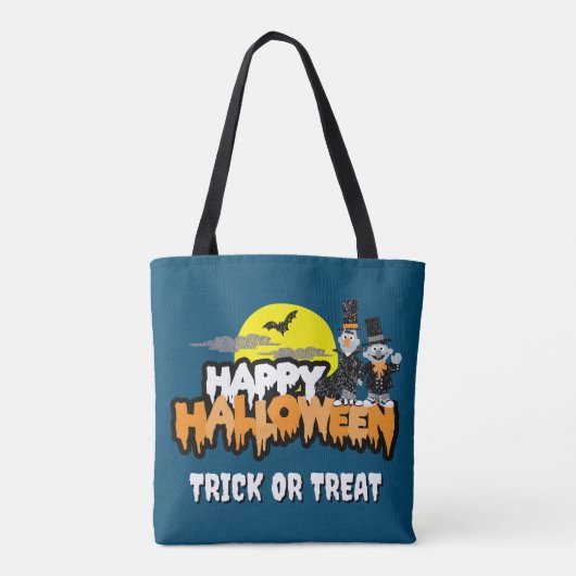 Bert und Ernie | Frohe Halloween Tasche (Rückseite)