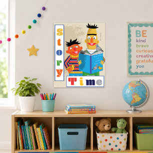 Bert und Ernie Klassenzimmer-Lesung Poster
