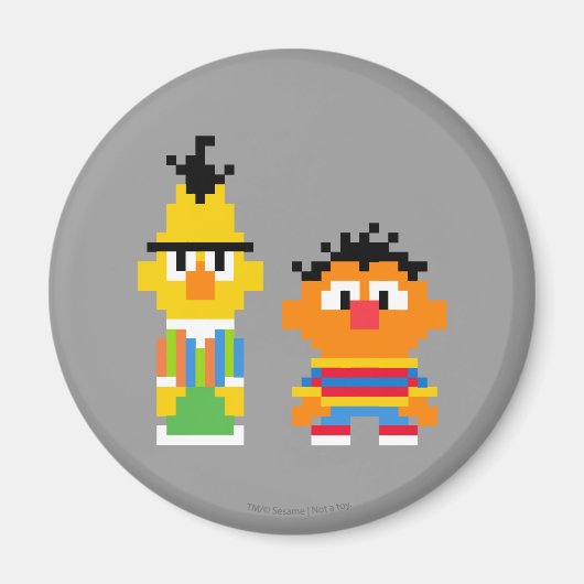 Bert und Ernie Pixel Art Magnet (Vorne)