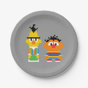 Bert und Ernie Pixel Art Pappteller