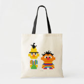 Bert und Ernie Pixel Art Tragetasche (Vorne)