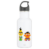 Bert und Ernie Pixel Art Trinkflasche (Vorderseite)