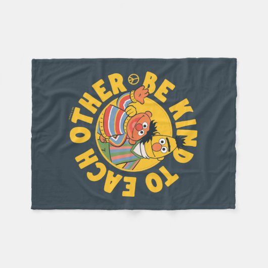 Bert und Ernie | Seien Sie freundlich Fleecedecke (Vorderseite (Horizontal))