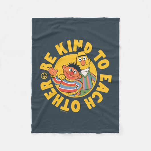 Bert und Ernie | Seien Sie freundlich Fleecedecke (Vorderseite)