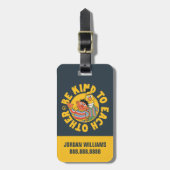 Bert und Ernie | Seien Sie freundlich | Name hinzu Gepäckanhänger (Vorderseite vertikal)