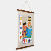 Bert und Ernie Story Time Wandteppich Mit Holzrahmen (Gewinkelt)