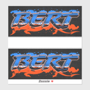 Bert Vorname Name Graffiti Aufkleber Sticker