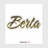Berta black gold Lettering Aufkleber Sticker (Blatt)