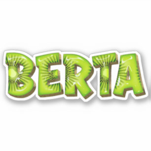 Berta Name Kiwi Design Aufkleber Sticker
