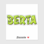 Berta Name Kiwi Design Aufkleber Sticker (Blatt)