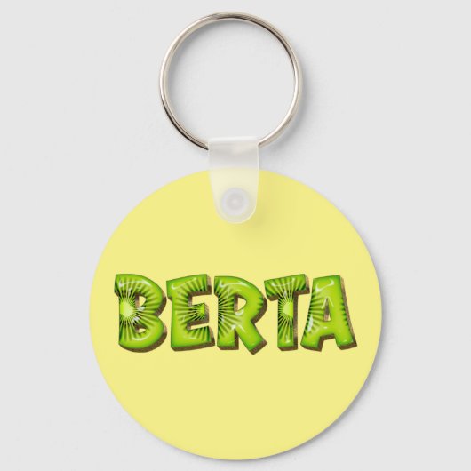 Berta Name Kiwi Design Schlüsselanhänger (Vorderseite)