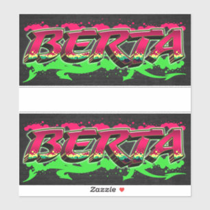 Berta Vorname Name Graffiti Aufkleber Sticker