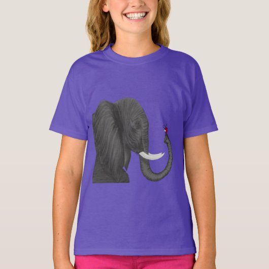 Bertha, der Adorable Elefant und Niedliche Ladybug T-Shirt (Vorderseite)
