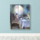 Bertha Wegmann - Nähen von Frauen im Inneren Leinwanddruck (Insitu (Holzboden))