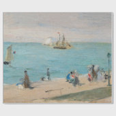 Berthe Morisot - Am Strand, Les Petites-Dalles Geschenkpapier (Flach)