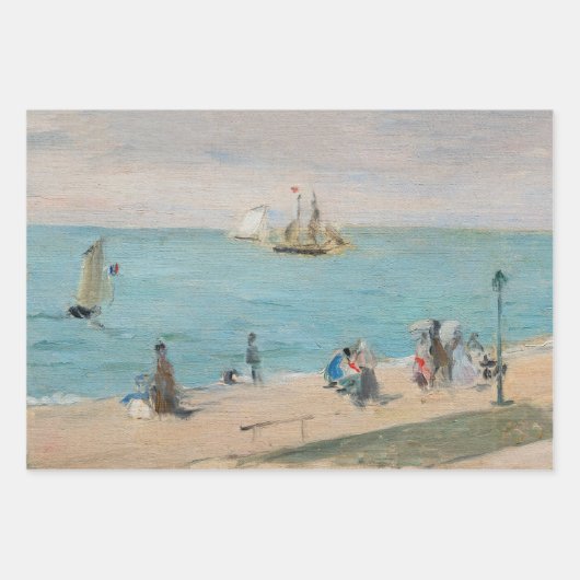 Berthe Morisot - Am Strand, Les Petites-Dalles Geschenkpapier Set (Vorderseite)