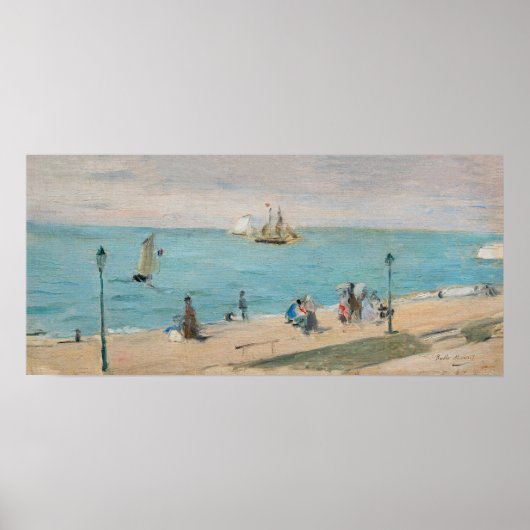 Berthe Morisot - Am Strand, Les Petites-Dalles Poster (Vorne)