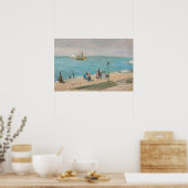 Berthe Morisot - Am Strand, Les Petites-Dalles Poster (Küche)