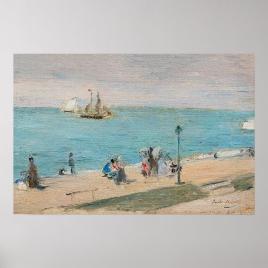 Berthe Morisot - Am Strand, Les Petites-Dalles Poster (Vorne)