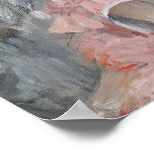 Berthe Morisot - Das rosa Kleid Poster (Ecke)