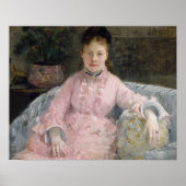 Berthe Morisot - Das rosa Kleid Poster (Vorne)