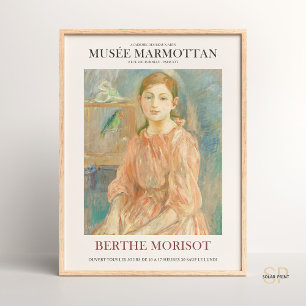Berthe Morisot Daughter mit Parakeet Art Print Poster