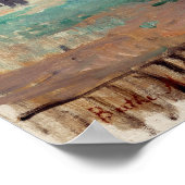 Berthe Morisot, der die Wäsche zum Trocknen bringt Poster (Ecke)