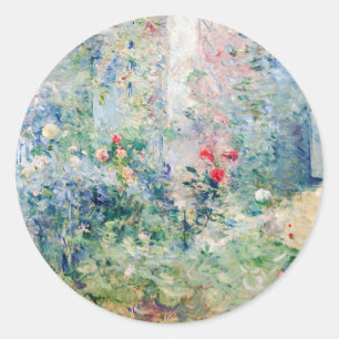 Berthe Morisot - Der Garten in Bougival Runder Aufkleber