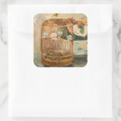 Berthe Morisot - Der Käfig Quadratischer Aufkleber (Tasche)