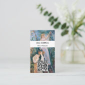 Berthe Morisot - Der Kirschpflücker - QR Code Visitenkarte (Stehend Vorderseite)