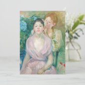 Berthe Morisot - Die Horstensia / Die beiden Schwe Dankeskarte (Stehend Vorderseite)