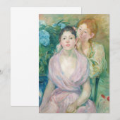 Berthe Morisot - Die Horstensia / Die beiden Schwe Dankeskarte (Vorne/Hinten)