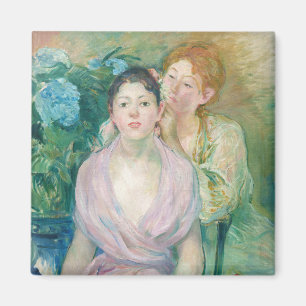 Berthe Morisot - Die Hortensie / Die zwei Schweste Magnet