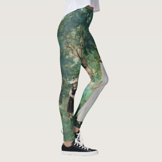 Berthe Morisot - Die Schmetterlingsjagd Leggings (Rechts)