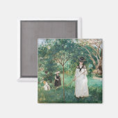 Berthe Morisot - Die Schmetterlingsjagd Magnet (Vorderseite/Rückseite)