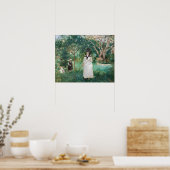 Berthe Morisot - Die Schmetterlingsjagd Poster (Küche)