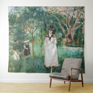 Berthe Morisot - Die Schmetterlingsjagd Wandteppich