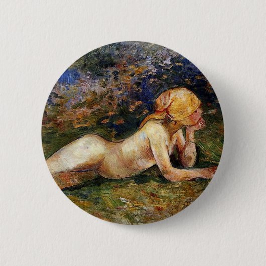 Berthe Morisot - Die sich neu ernannte Sherperdess Button (Vorderseite)
