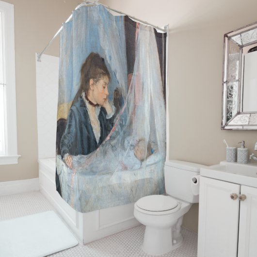 Berthe Morisot - Die Wiege Duschvorhang (Beispiel)