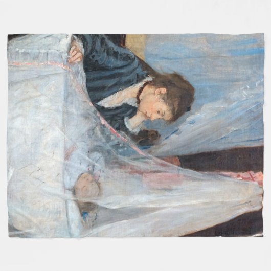 Berthe Morisot - Die Wiege Fleecedecke (Vorderseite (Horizontal))