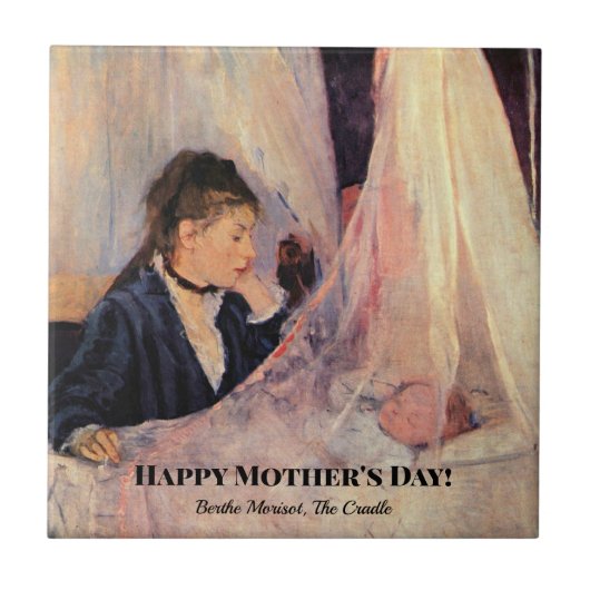 Berthe Morisot, die Wiege, Fliese (Vorderseite)