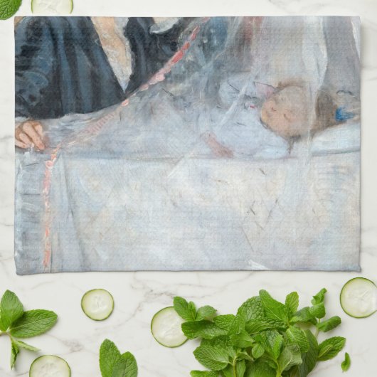 Berthe Morisot - Die Wiege Geschirrtuch (Gefaltet)