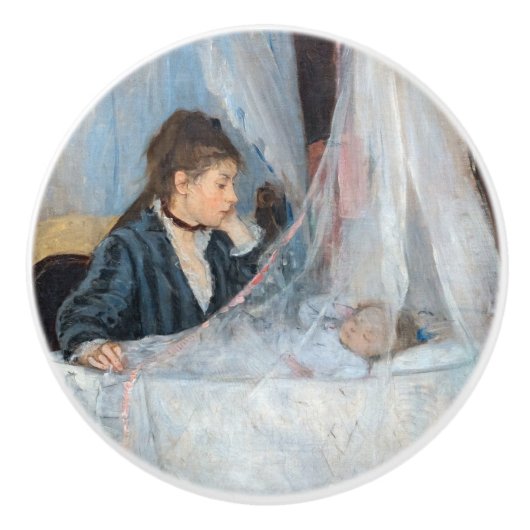 Berthe Morisot - Die Wiege Keramikknauf (Vorderseite)