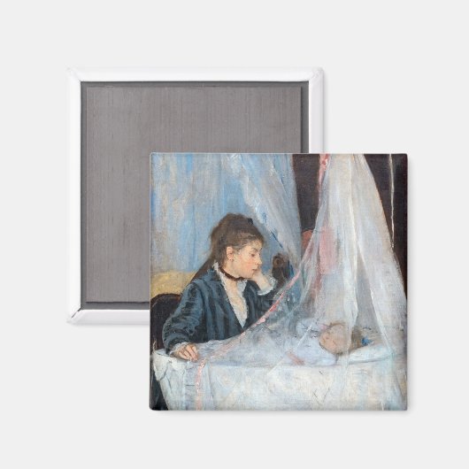 Berthe Morisot - Die Wiege Magnet (Vorderseite/Rückseite)