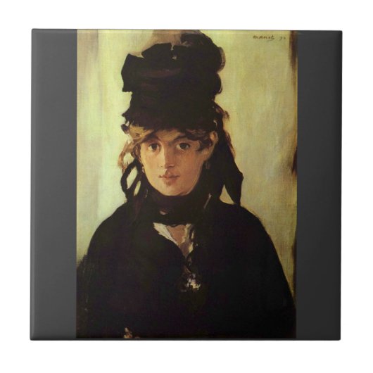 Berthe Morisot durch Edouard Manet Fliese (Vorderseite)