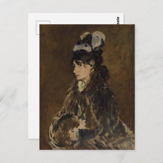 Berthe Morisot - Edouard Manet, Ölgemälde Postkarte (Vorne/Hinten)