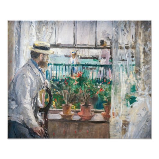 Berthe Morisot - Eugene Manet auf der Isle of Wigh Fotodruck (Vorne)