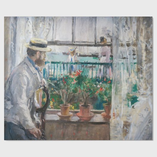Berthe Morisot - Eugene Manet auf der Isle of Wigh Geschenkpapier (Flach)