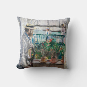 Berthe Morisot - Eugene Manet auf der Isle of Wigh Kissen
